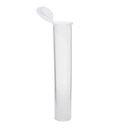 Grand Puff® Squeeze Pop Top Plastic Tube | 80 mm - Choose Color#Clear>White>Black~Choose Price Tier#Single Unit (Less Than Box Qty)>Box of 2000 (Bulk Discount Pricing)