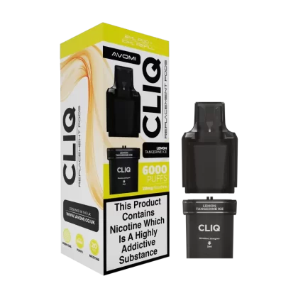 Lemon Tangerine Ice Avomi Cliq 6000 Refill Pack - 20mg - Vape Product (081A8C)