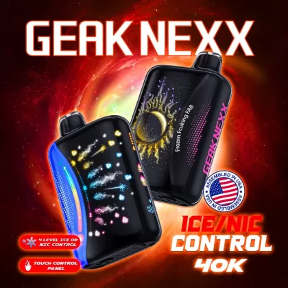 Assembled in USA | GEAK NEXX 40K Puff Nic/Ice Control Disposable Device- 40,000 Puffs - Lilikoi Passion Freeze (Ice Adjust)