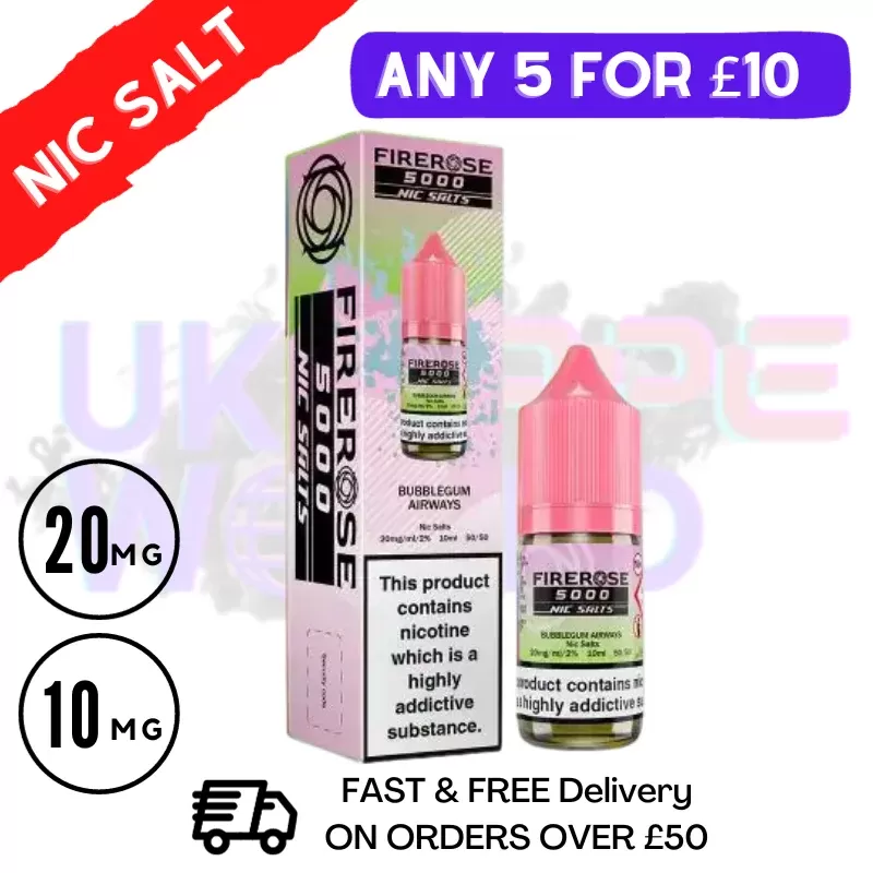 Bubblegum Airways – Firerose 10ML Nic Salt