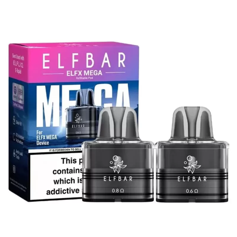 Elf Bar ELFX Mega Replacement Pods - 0.6ohm - XL