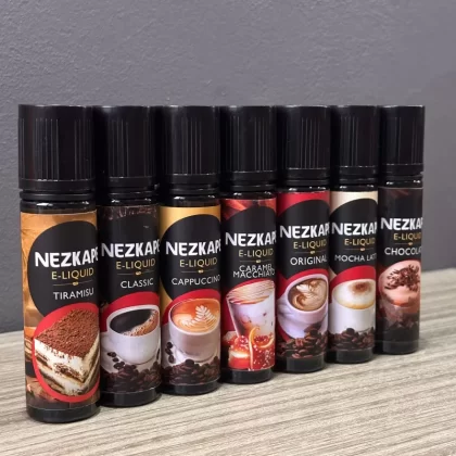 Nezkape 65ml 60/40 Pod Friendly w/ real coffee beans - Mocha Latte / 12mg