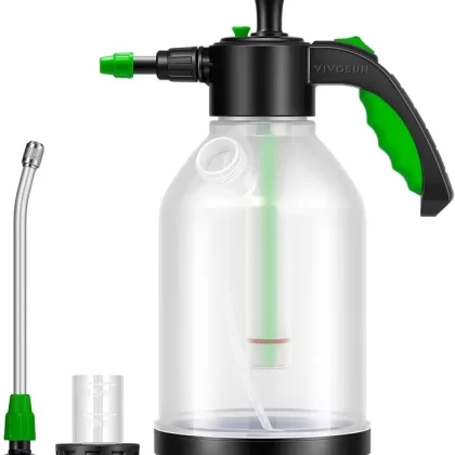 VIVOSUN 70oz Pump Sprayer, Portable Water Spray Bottle for Spraying Plants, Flowers, Weeds and Cleaning, Hand Pump with Side Filling Port, Measuring Cup, Adjustable Nozzles