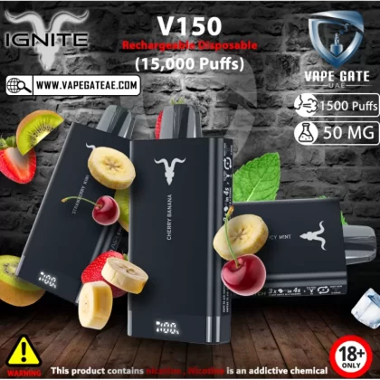 IGNITE - V150 Rechargeable Disposable Vape (15,000 Puffs) - 50 mg / Watermelon Ice