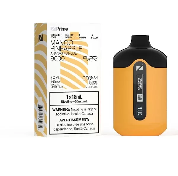 ZPrime Disposable Vape – 9000 Puffs – Mango Pineapple - Eliquidsupply
