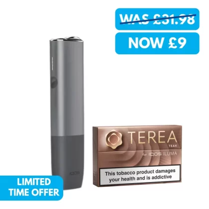 IQOS Iluma One Heated Tobacco Bundle (TEREA Sticks) - Azure Blue, Moss Green