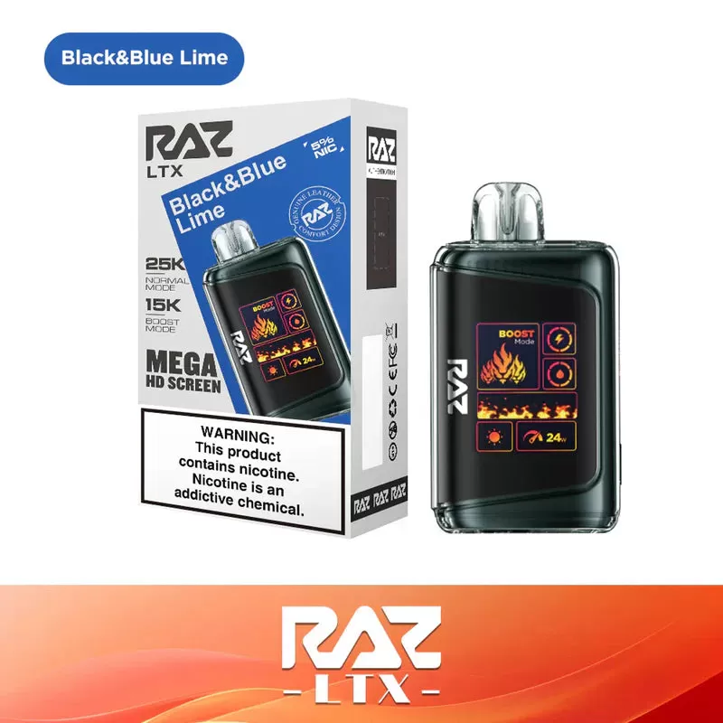 RAZ LTX 25K Puff Disposable Device – 25000 Puffs - Blue Raz Ice - Image 3