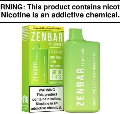 ZEN BAR DISPOSABLE VAPE – 6000 PUFFS - Vapejuice
