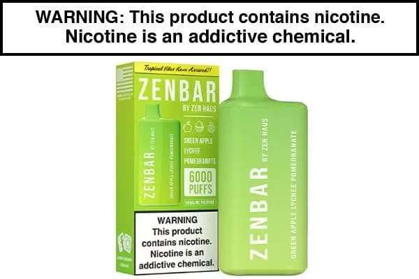 ZEN BAR DISPOSABLE VAPE – 6000 PUFFS - Vapejuice