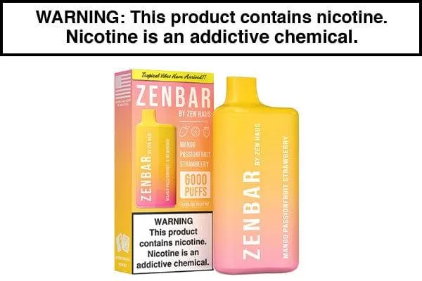 ZEN BAR DISPOSABLE VAPE – 6000 PUFFS - Vapejuice - Image 3