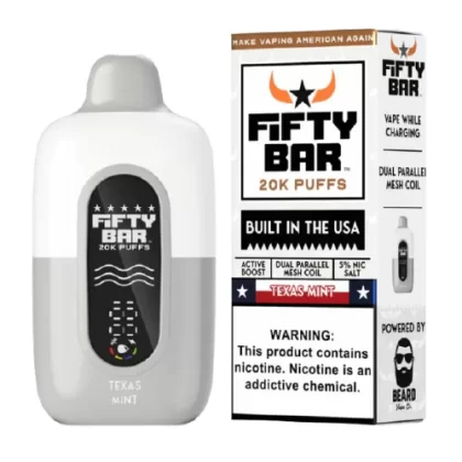 Texas Mint Disposable Vape (20000 Puffs) by Fifty Bar 20K