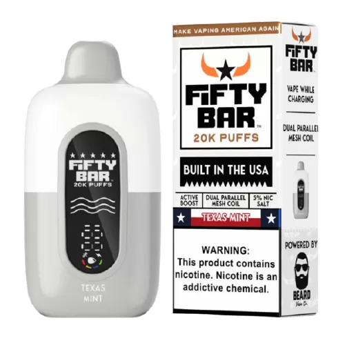 Texas Mint Disposable Vape (20000 Puffs) by Fifty Bar 20K