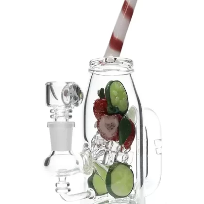 Empire Glassworks Icy Strawberry Cucumber Detox Bong - Vape Store