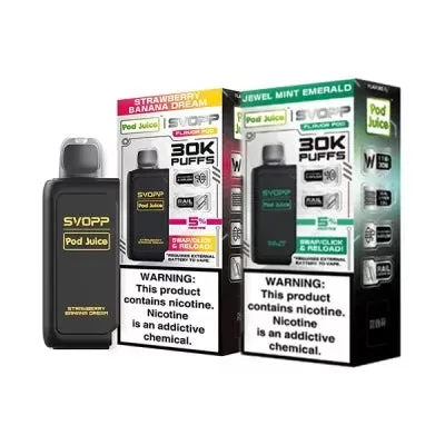 Pod Juice X Oxbar X SVOPP 30K Disposable - provape_pod_flavor#Choose an Option...>Clear Emerald>Dragonfruit Lemonade>Fruity Pebz>Fruity Worms>Honey Nutty O’S>Jewel Mint Emerald>Jolly Blue Ra (D51A47)