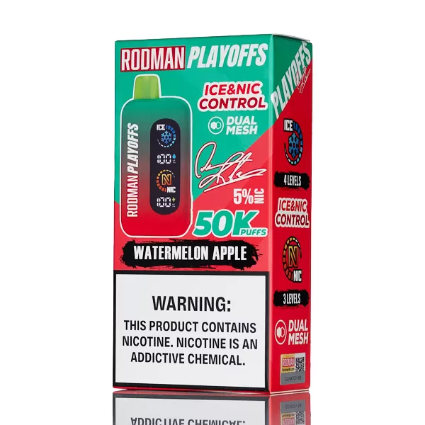 RODMAN Playoffs 50K 50000 Puffs Disposable Vape - Watermelon Apple - Image 3