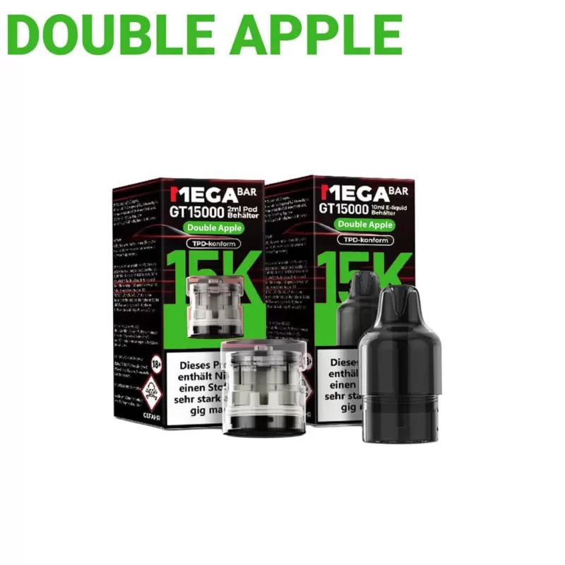 MEGABAR GT15000 Prefilled Pods – Double Apple (2+10ml) - Image 3