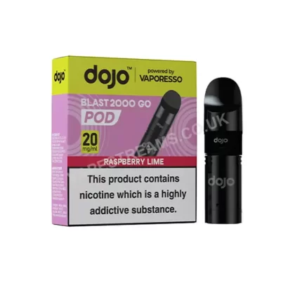 Dojo Blast 2000 Go Raspberry Lime Prefilled Pod - Vapestreams Co