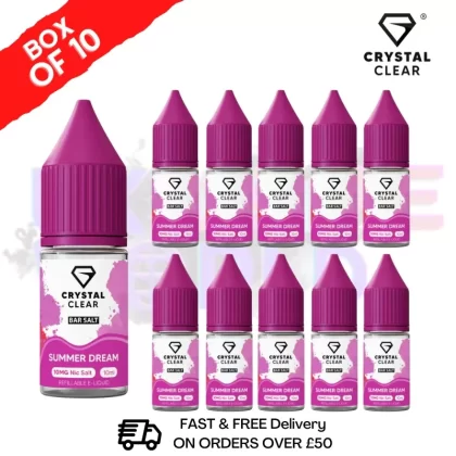 Summer Dream Crystal Clear Nic Salt Box Of 10 – Only £17.99