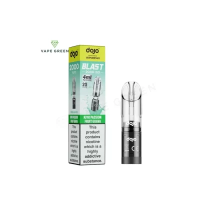Kiwi Passion Fruit Guava Prefilled Pod by Vaporesso Dojo Blast 2000 Go