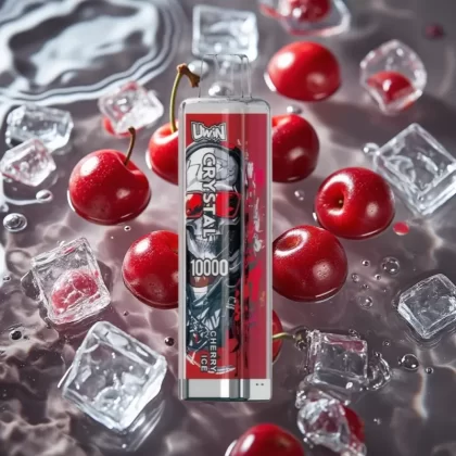 UWIN Crystal 10000 Puffs Disposable Vape – Cherry Ice, 18ml, 0.8 Ohm Mesh Coil, RGB Lights - Bangvapeaustralia