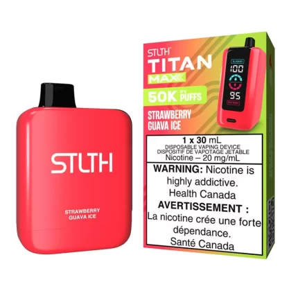 STLTH Titan Max Disposable Vape Device - Strawberry Guava Ice - 20mg/ml