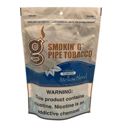 Smokin’ G Turkish Mellow Pipe Tobacco - Product#Turkish Mellow~Packaging#8oz Bag