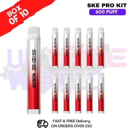 Cherry ICE SKE Crystal PRO 600 Puff Box Of 10