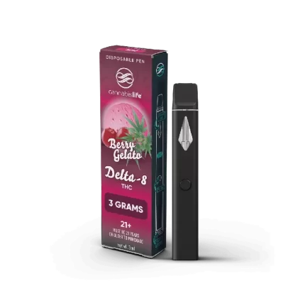 Cannabis Life Berry Gelato Delta-8 Disposable Vape Pen – (3ml)