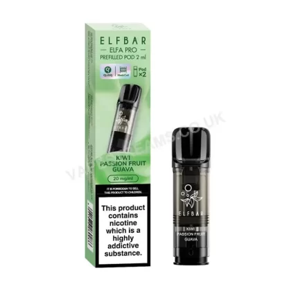 Elf Bar ELFA Pro Kiwi Passion Fruit Guava Prefilled Pods - Vapestreams Co