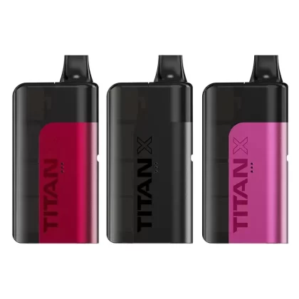 Titan X Prefilled Vape Kit - Flavour#Banana Ice>Blue Raspberry>Blueberry Sour Razz>Cola Freeze>Cool Mint>Cherry Fizz>Fruit Punch>Lemon Lime>Pink Burst>Rainbow Burst>Sour Apple>Strawberry Kiw