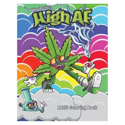 Wood Rocket High AF Adult Coloring Book – 8.5″x11″