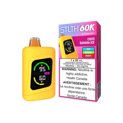 STLTH 60K Disposable Vape – Coco Banana Ice - Eliquidsupply