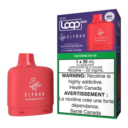 STLTH Loop Max X Elf Bar E-Liquid Pod Pack – Watermelon Ice 20ml - Nicotine Strength#20mg/ml