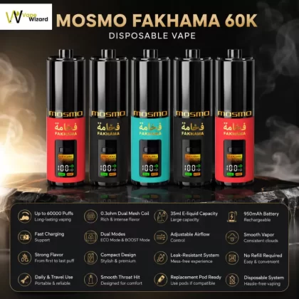 Mosmo Fakhama 60k Disposable Vape Kit & prefilled pod in Dubai UAE - Vapewizarddxb