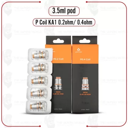 GeekVape P Series Replacement Coil – 5PK - P 0.2 OHMS, P 0.4 OHMS