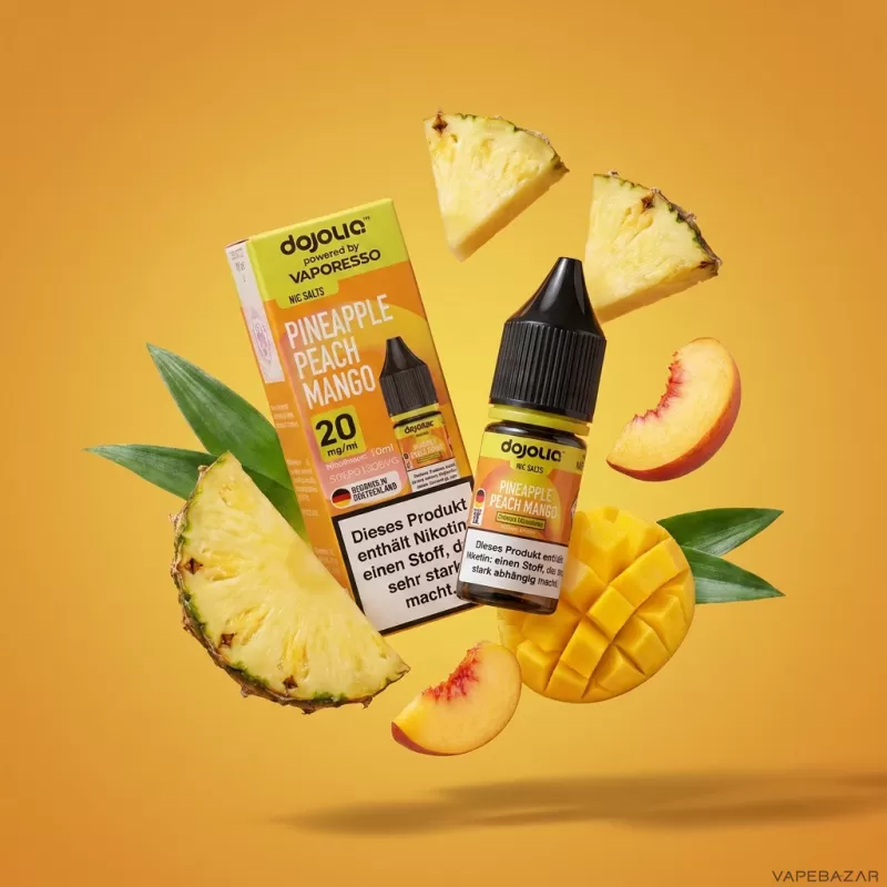 Dojoliq – Pineapple Peach Mango 10ml - 20mg/ml, 10mg/ml; Vaporesso; Pfirsich, Ananas