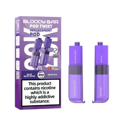 Bloody Bar Pod Twist 20K Prefilled Pod Blue Razz Bear / Bear Mix - Nicotine Strength#20mg