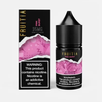 Pink Burst SALT by Fruitia – Strawberry Candy Nic Salt 30mL