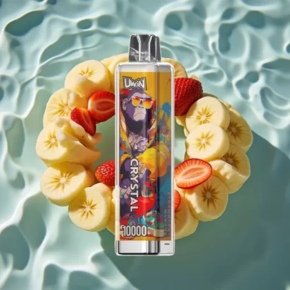 UWIN Crystal 10000 Puffs Strawberry Banana Disposable Vape with RGB Lights, 18ml E-Liquid, Type-C Fast Charging - Bangvapeaustralia