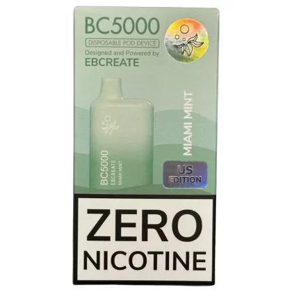 Zero Nicotine – BC5000 – Miami Mint – EBCreate - Ejuicewarehouse