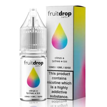 Citrus Lychee ICE By Drop Eliquid Salt 10ml - Nicotine Strength#10mg (Salt)>20mg (Salt) (FE4BC7)