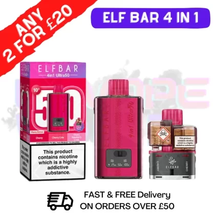 Cherry Edition Elf Bar 4 in 1 Ultra Puff Kit