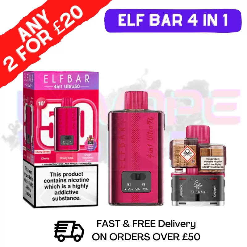 Cherry Edition Elf Bar 4 in 1 Ultra Puff Kit