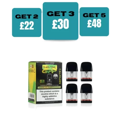 Uwell Caliburn GPP Replacement Pods Pack of 4 - 1.2ohm