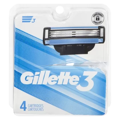 Gillette 3 Men’s Razor Cartridge Refills – 4pk.