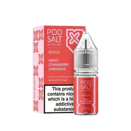 Pod Salt Nexus Sweet Strawberry Lemonade Nic Salt E-Liquid 10ml