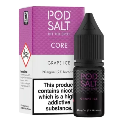 Grape Ice By Pod Salt Core 10ml - Nicotine Strength#5mg (Salt)>10mg (Salt)>20mg (Salt) (33F5DE)
