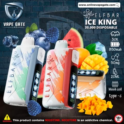 Elf Bar Ice King Disposable Pod Device (30,000 Puffs) - Blue Razz Ice / 50 mg