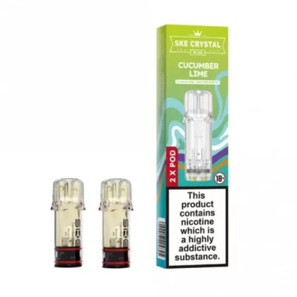 SKE Crystal Plus Cucumber Lime Nic Salt E Liquid Pods – Crystal Plus (2 x 2ml)