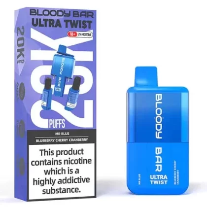 Bloody Bar 20K Ultra Twist – Mr Blue & Blueberry Cherry Cranberry – 3 for £25!